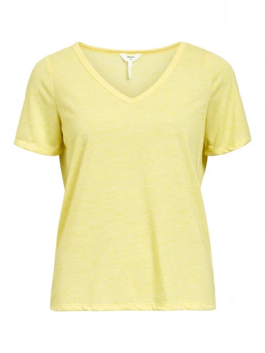 Foto van product OBJECT Shirt 'THEA' lichtgeel