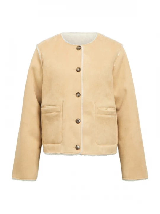 Foto van product OBJECT Tussenjas 'OBJCula' beige / wit
