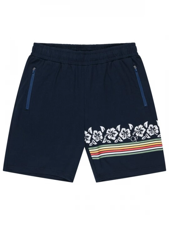 Foto van product Ocean Pacific Broek 'Beachbreak' navy / lichtrood / wit