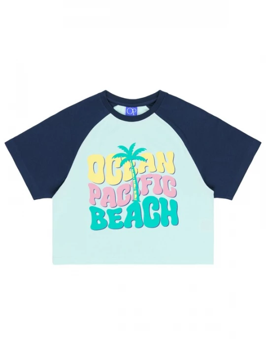 Foto van product Ocean Pacific Shirt 'Maui' marine / lichtblauw / geel / pink