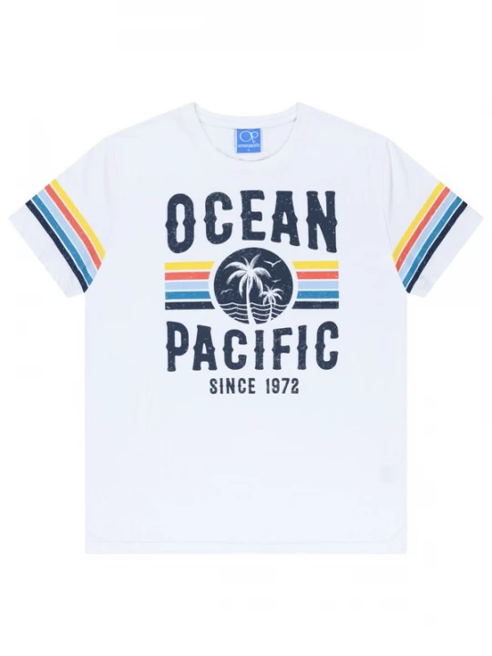 Foto van product Ocean Pacific Shirt 'Tiderush' navy / geel / oranje / wit