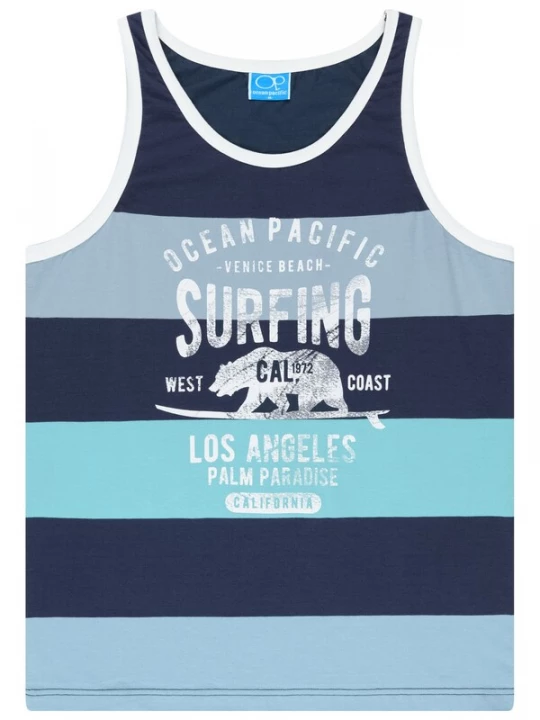 Foto van product Ocean Pacific Shirt 'Torrent' opaal / aqua / donkerblauw / wit