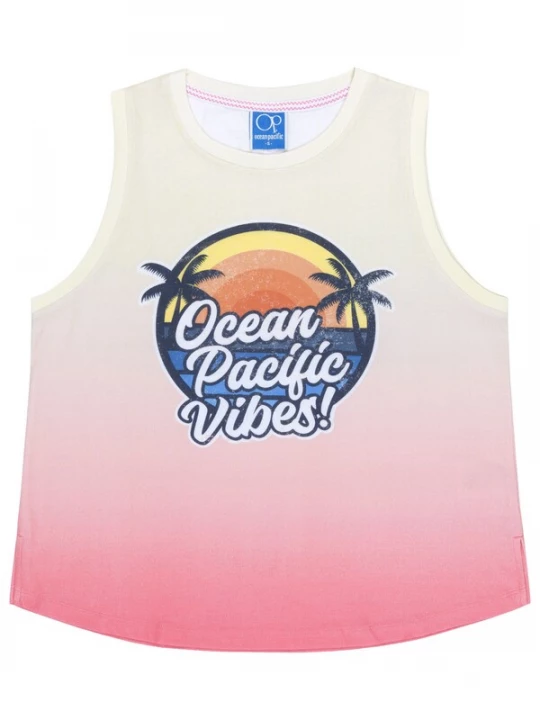 Foto van product Ocean Pacific Top 'Maroubra' enziaan / oranje / lichtroze / wit