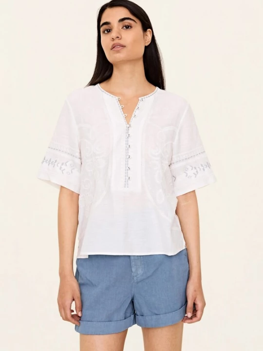 Foto van product Odd Molly Blouse 'Harvest' lichtgrijs / offwhite