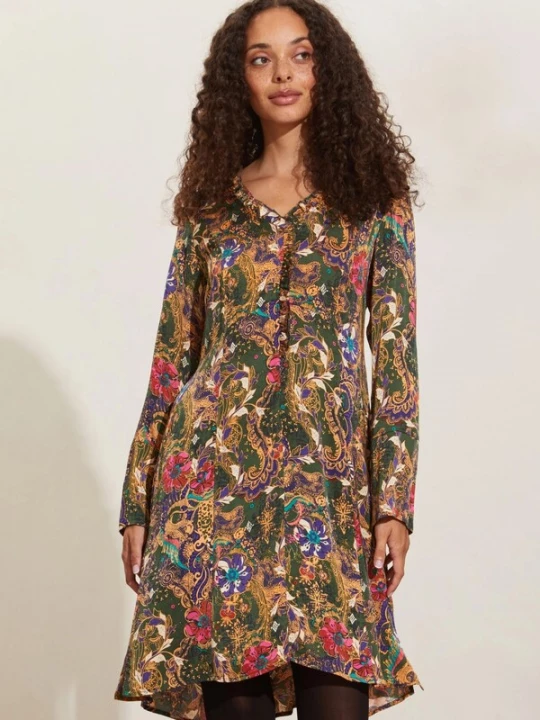 Foto van product Odd Molly Jurk 'Celeste' groen / gemengde kleuren
