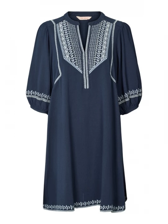 Foto van product Odd Molly Jurk ' The Earth ' donkerblauw / wit