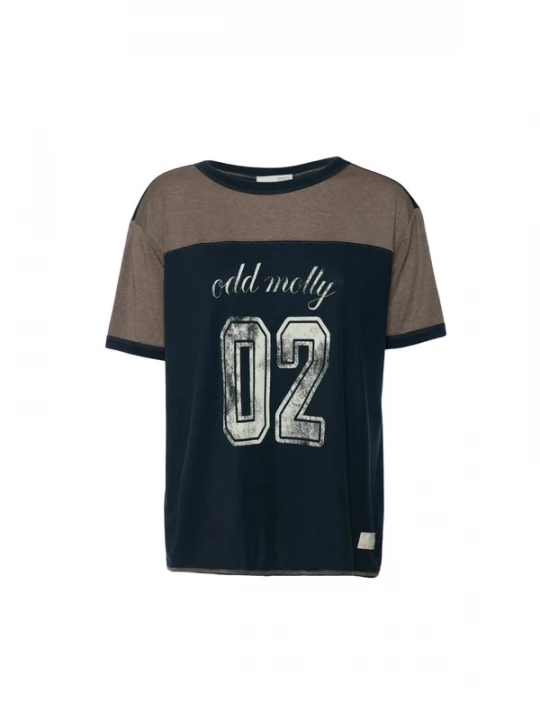 Foto van product Odd Molly Shirt 'Gamze' bruin / zwart / wit