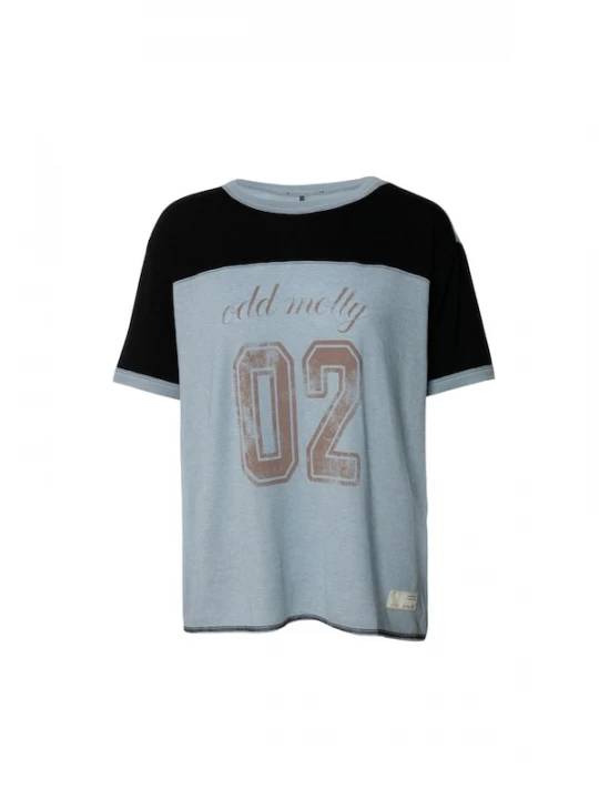 Foto van product Odd Molly Shirt 'Gamze' lichtblauw / zwart