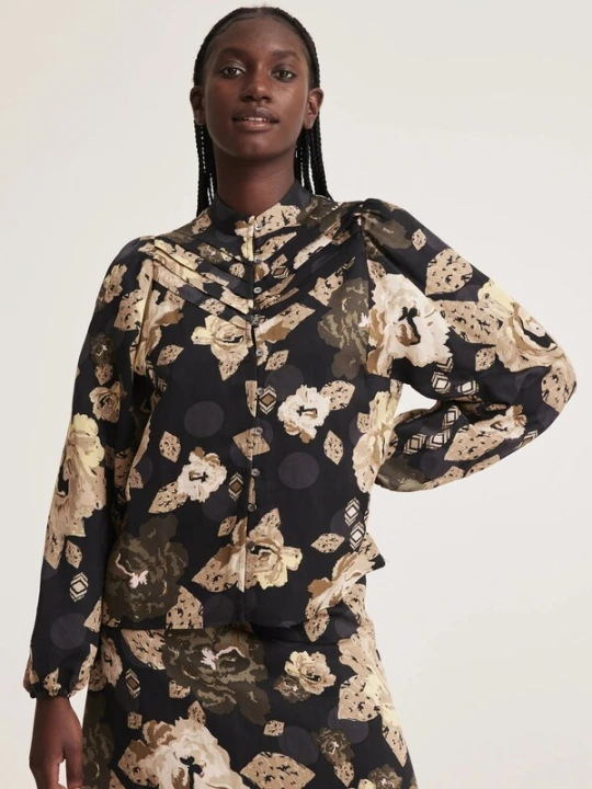 Foto van product Odd Molly Shirt ' Kristina ' donkergrijs / gemengde kleuren