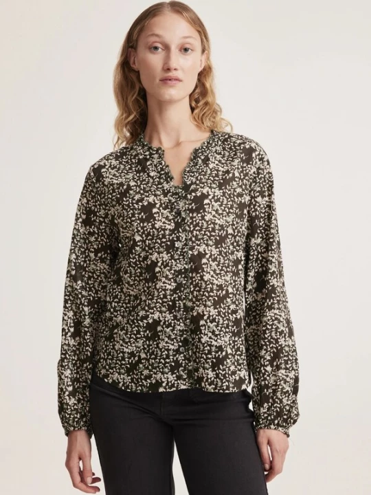 Foto van product Odd Molly Shirt ' Rae ' olijfgroen / gemengde kleuren