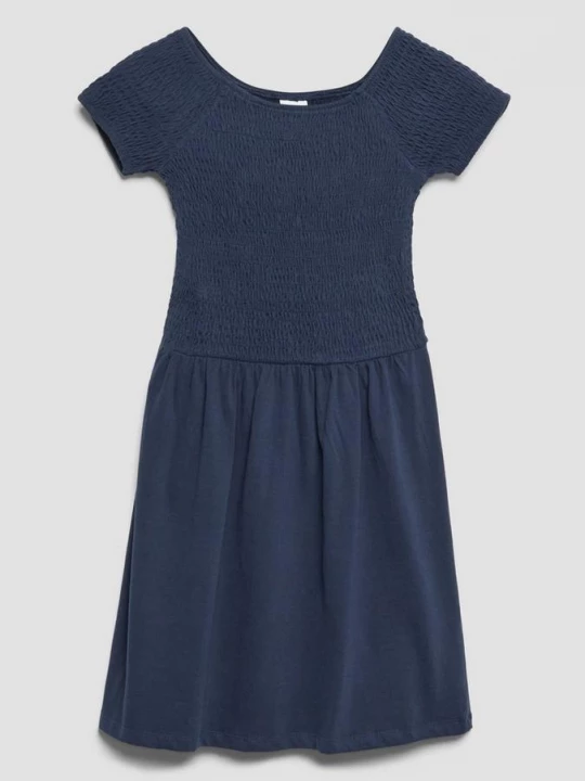 Foto van product Off-shoulder jurk met smock detail s.Oliver blauw