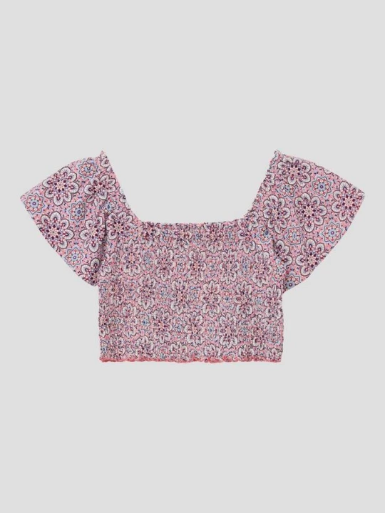 Foto van product Off-shoulder top met smokdetail en volants aan de mouwen s.Oliver