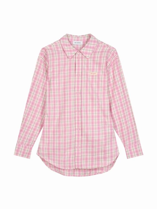 Foto van product OH APRIL Blouse 'Lilia' lichtgroen / oudroze