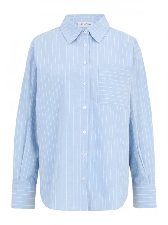 Foto van product OH APRIL Blouse 'Nia' lichtblauw / wit