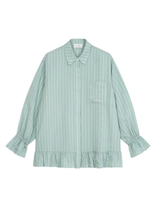 Foto van product OH APRIL Blouse 'Selina' groen / wolwit