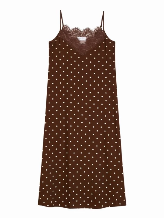 Foto van product OH APRIL Jurk 'Alma' bruin / wit