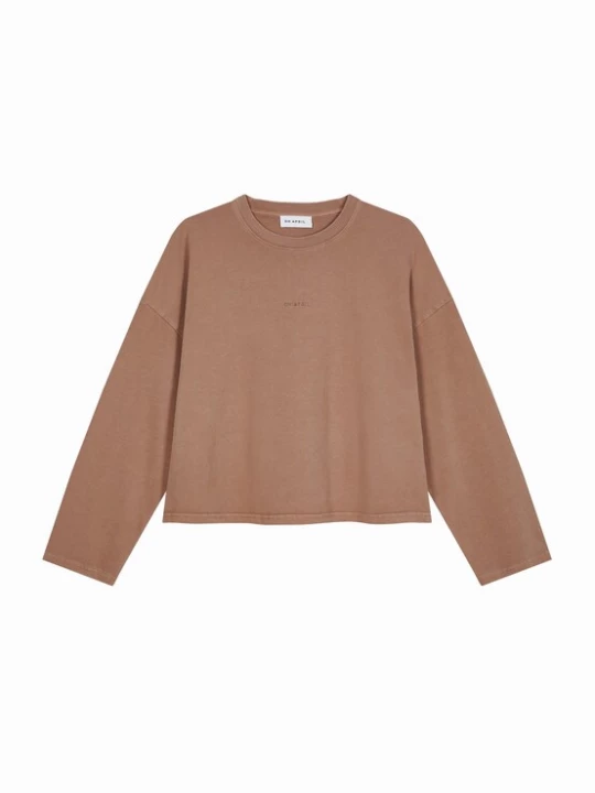 Foto van product OH APRIL Shirt 'Croissant' chamois / bruin / cognac