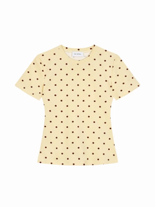 Foto van product OH APRIL Shirt 'Joy' bruin / geel