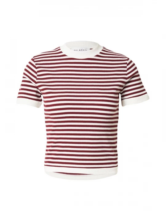 Foto van product OH APRIL Shirt 'Nuala' donkerrood / wit