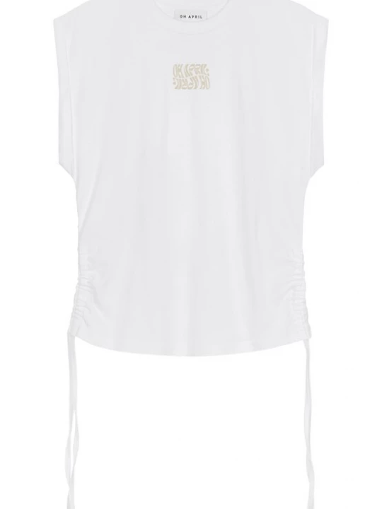 Foto van product OH APRIL Shirt 'Riah' donkerbeige / wit