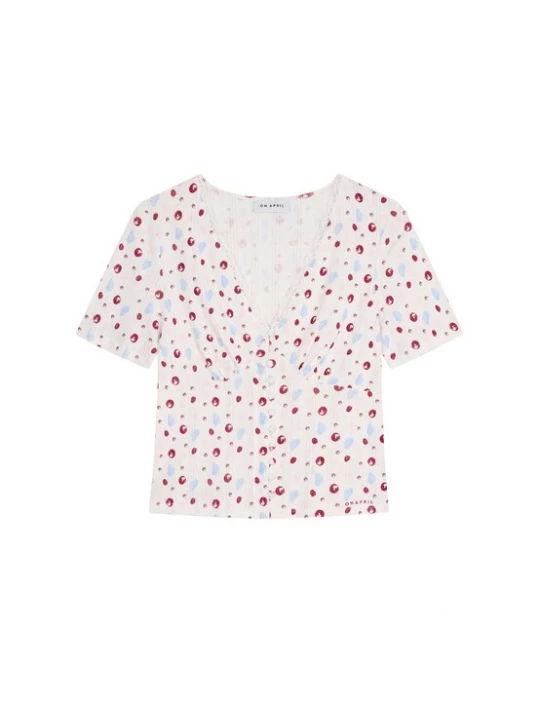 Foto van product OH APRIL Shirt 'Vianne' beige / gemengde kleuren