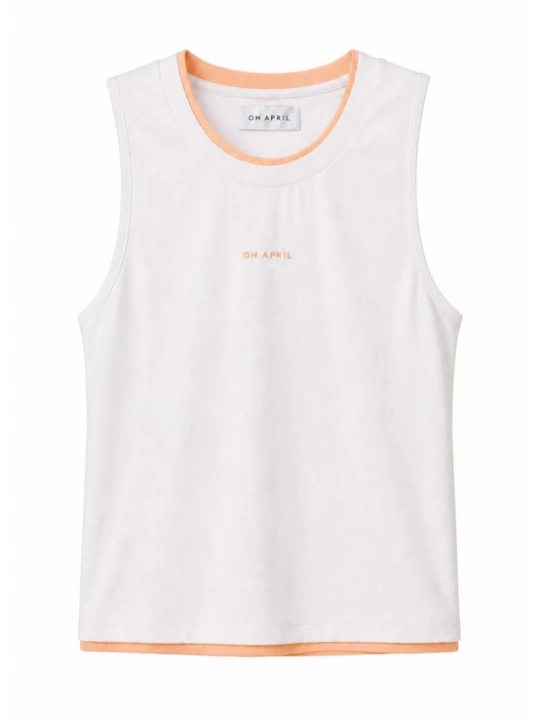 Foto van product OH APRIL Top 'Amea' oranje / wit