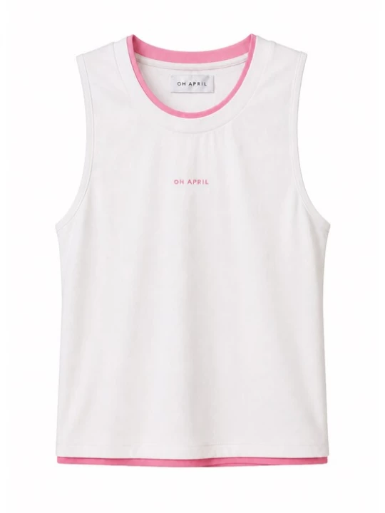 Foto van product OH APRIL Top 'Amea' pink / wit