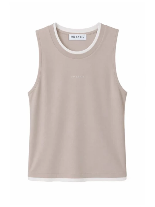 Foto van product OH APRIL Top 'Eden' beige / wit