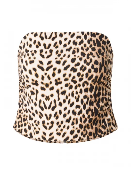 Foto van product OH APRIL Top 'Esme' camel / lichtbeige / zwart