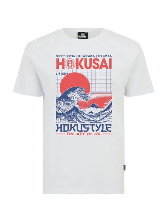 Foto van product Oldskull Shirt 'Asian Big Wave Fuji Graphic' wit