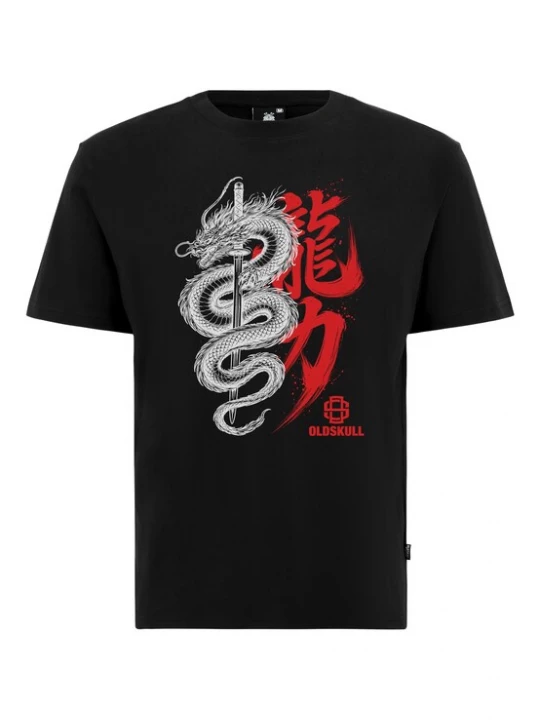 Foto van product Oldskull Shirt 'Asian Dragon Kanji Graphic' zwart