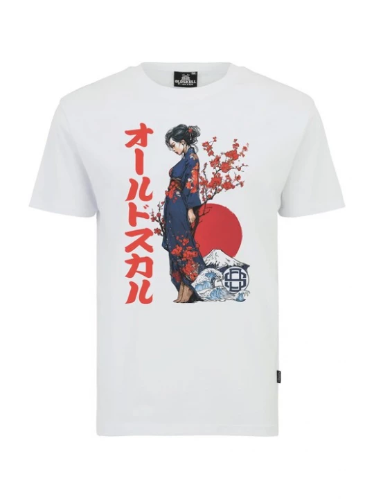 Foto van product Oldskull Shirt 'Asian Fuji Wave Graphic' wit