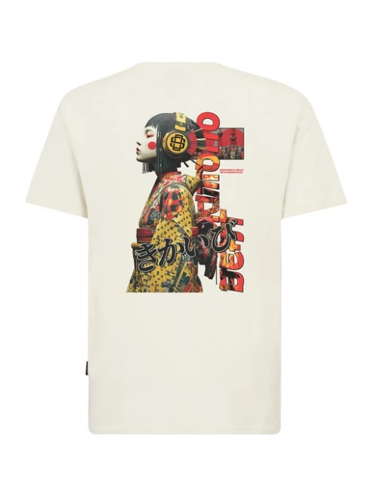 Foto van product Oldskull Shirt 'Asian Kimono Beat' geel / rood / zwart / offwhite