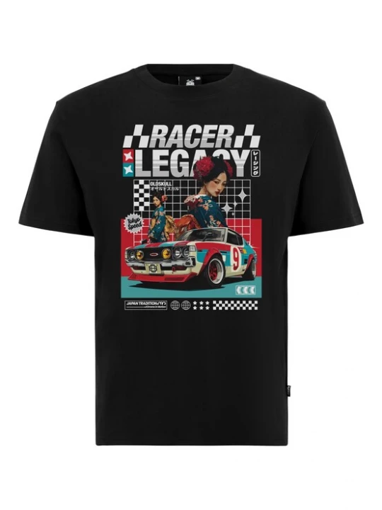 Foto van product Oldskull Shirt 'Asian Kimono Racing Club Graphic' zwart