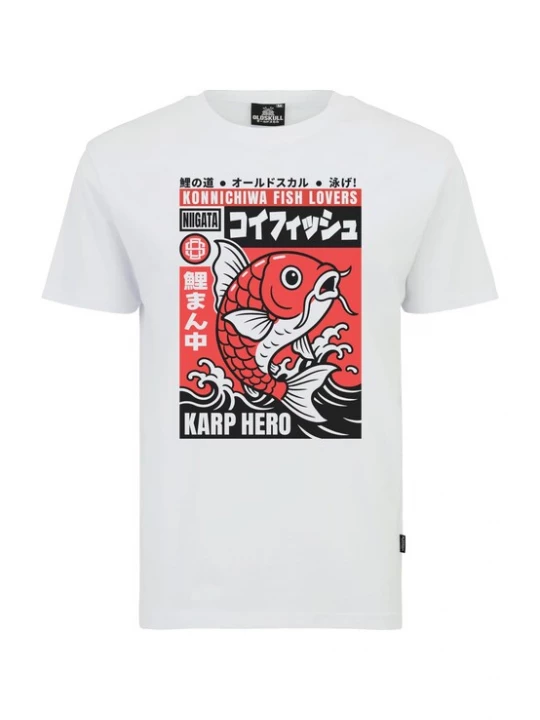 Foto van product Oldskull Shirt 'Asian Koi Karp Lover Graphic' wit