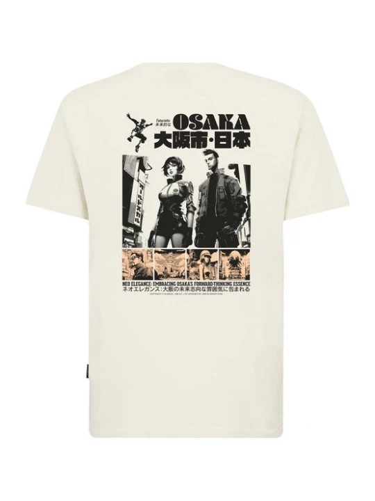 Foto van product Oldskull Shirt 'Asian Manga Inspired Logo Graphic' geel / zwart / offwhite