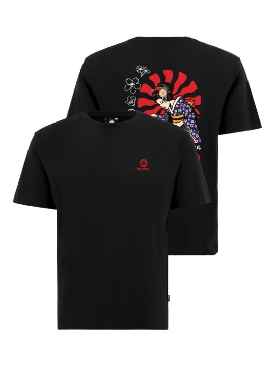 Foto van product Oldskull Shirt 'Asian Neon Djane' donkerblauw / rood / zwart