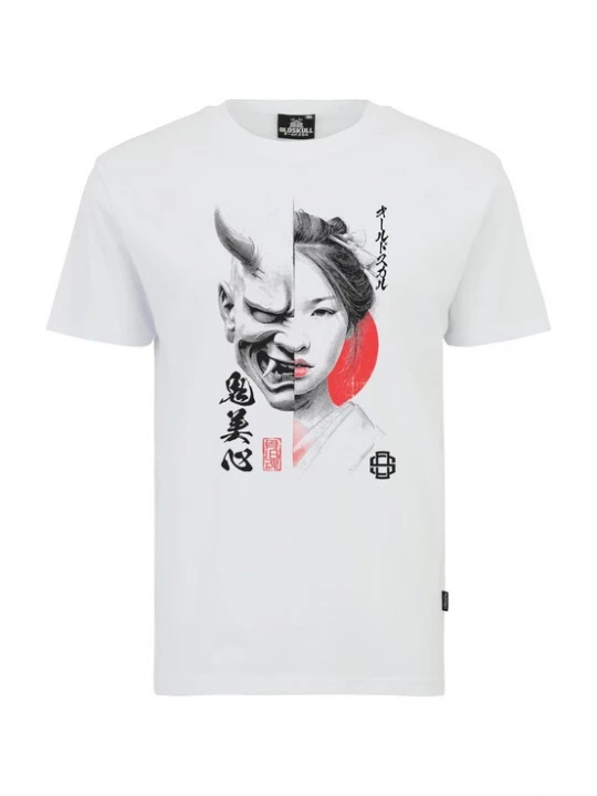 Foto van product Oldskull Shirt 'Asian Oni Fusion Design' wit