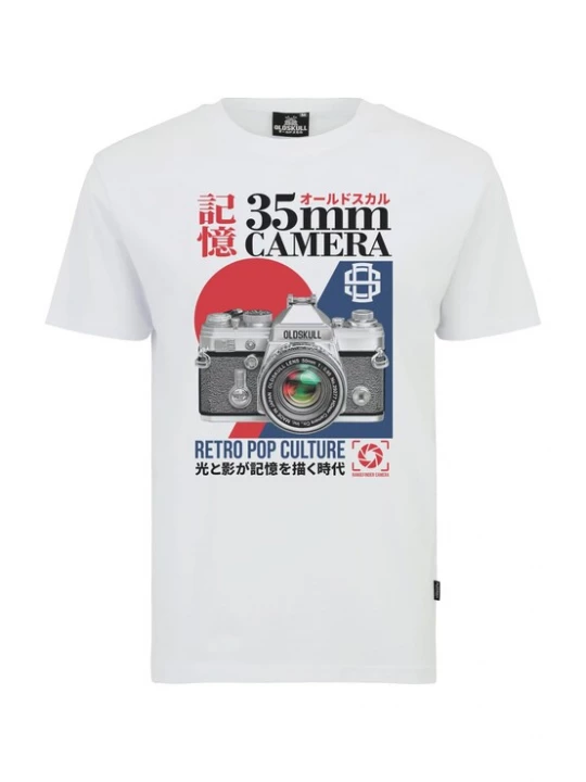 Foto van product Oldskull Shirt 'Asian Retro Camera Graphic' wit