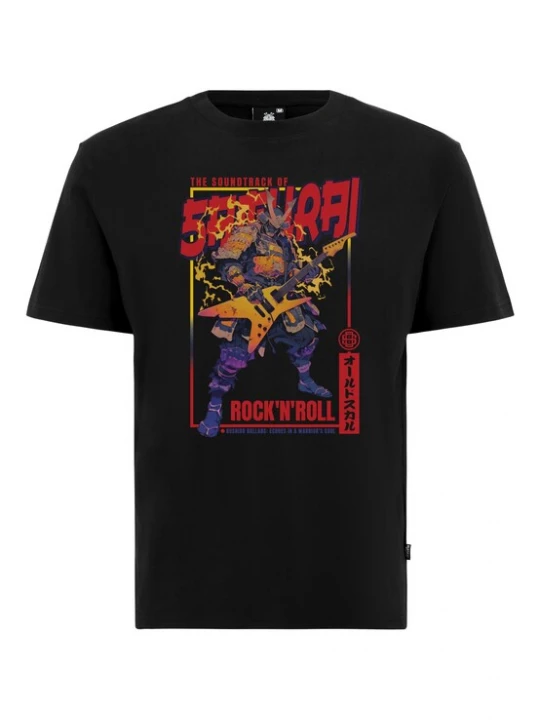 Foto van product Oldskull Shirt 'Asian Rock’n’Roll' zwart