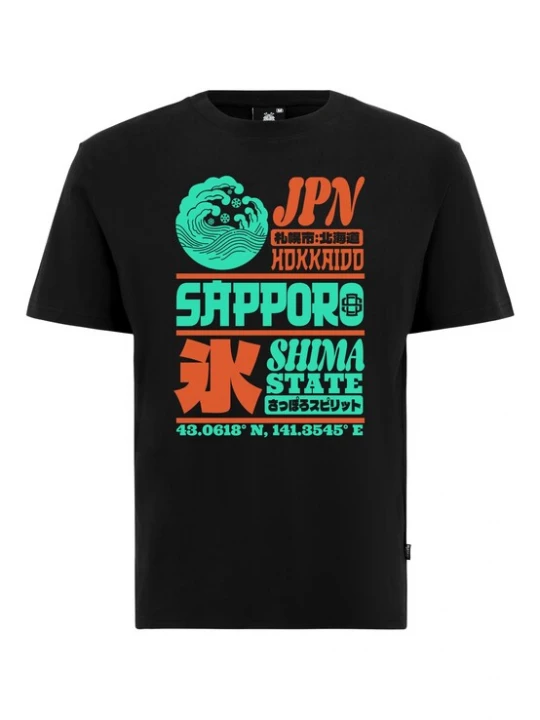 Foto van product Oldskull Shirt 'Asian Sapporo Hokkaido Island Graphic' zwart