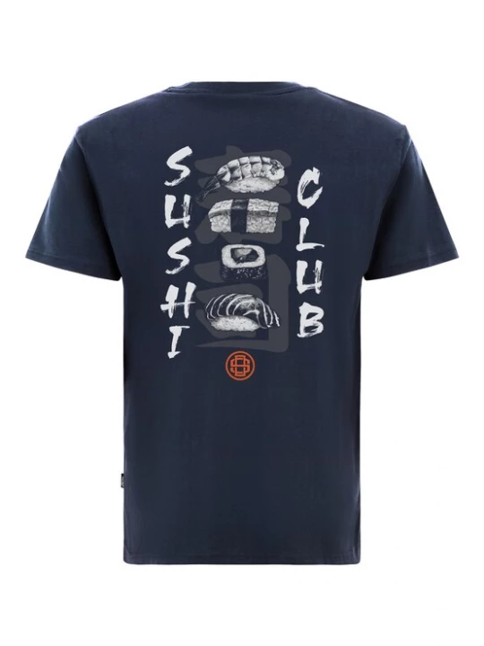 Foto van product Oldskull Shirt 'Asian Sushi Lover Graphic' donkerblauw