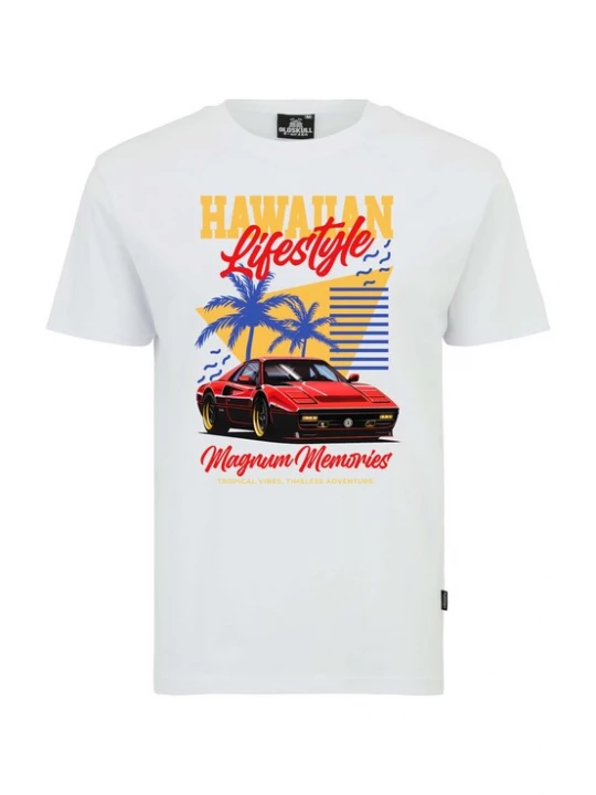 Foto van product Oldskull Shirt blauw / geel / rood / wit