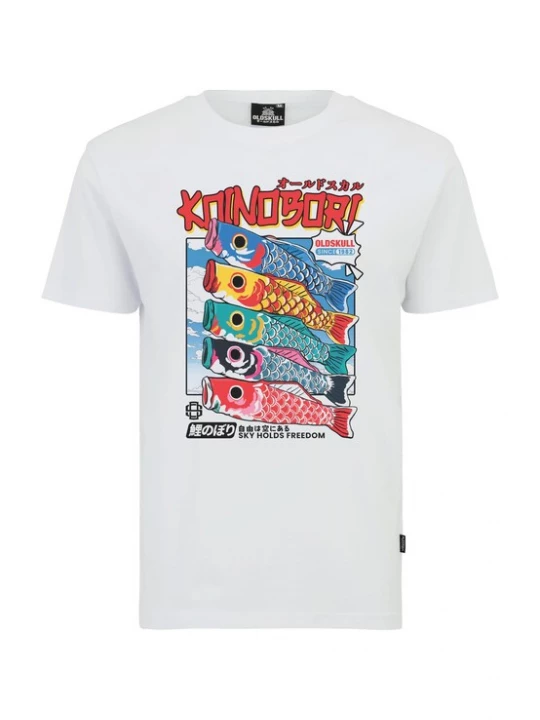 Foto van product Oldskull Shirt 'Koinobori Design' wit