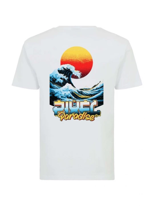 Foto van product Oldskull Shirt 'Retro Pixel Wave Logo Graphic' wit