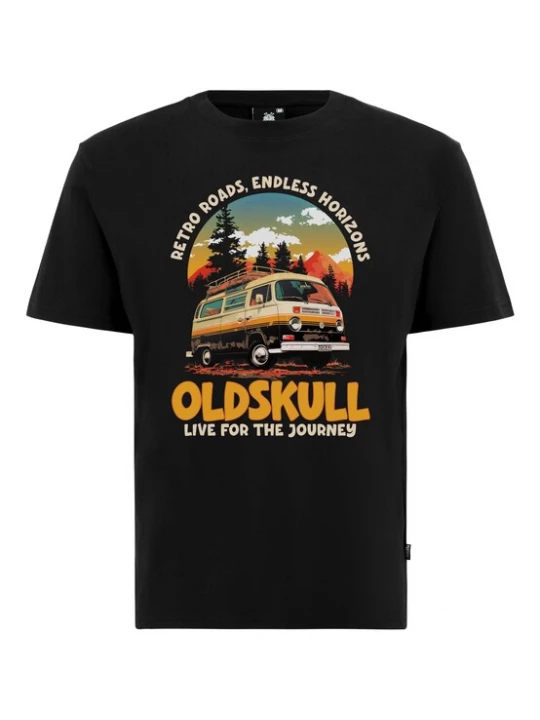 Foto van product Oldskull Shirt 'Worldvibe Adventure Van' geel / zwart