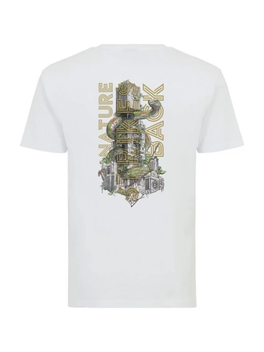 Foto van product Oldskull Shirt 'Wrldvibe Nature Strikes Back Graphic' wit