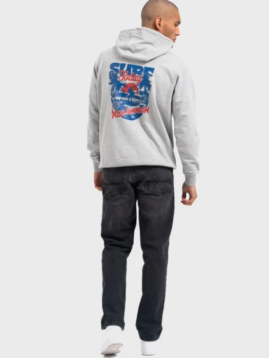 Foto van product Oldskull Trui 'Worldvibe Surf Dreams' blauw / grijs gemêleerd / rood
