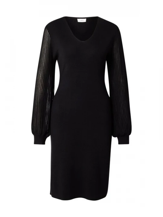 Foto van product .Oliver BLACK LABEL Gebreide jurk zwart s.Oliver