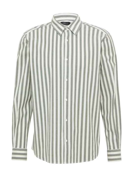 Foto van product .Oliver BLACK LABEL Overhemd groen / wit s.Oliver